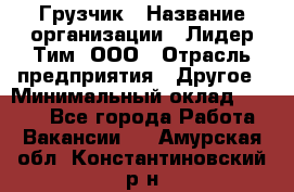 Грузчик › Название организации ­ Лидер Тим, ООО › Отрасль предприятия ­ Другое › Минимальный оклад ­ 7 000 - Все города Работа » Вакансии   . Амурская обл.,Константиновский р-н